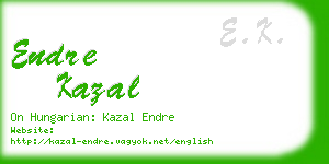 endre kazal business card